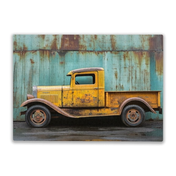 500 Pieces Jigsaw Puzzle For Adults And Teens Old Truck Car Family interactive fun puzzle home decoration