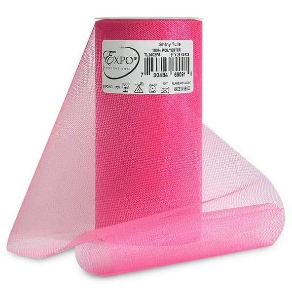 Expo Shiny Tulle 6"X25yd Spool-Fuchsia
