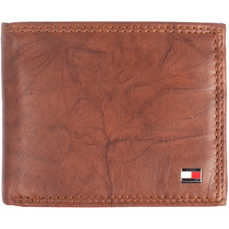 Tommy Hilfiger Mens Huck RFID Leather Traveler Wallet One Size Brown