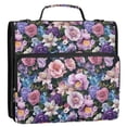 thumbnail image 5 of FORMRS Zipper Binder with Shoulder Strap 2-inch Ring 500 Sheet Capacity File Bag, Pink and Purple Flowers, 5 of 5
