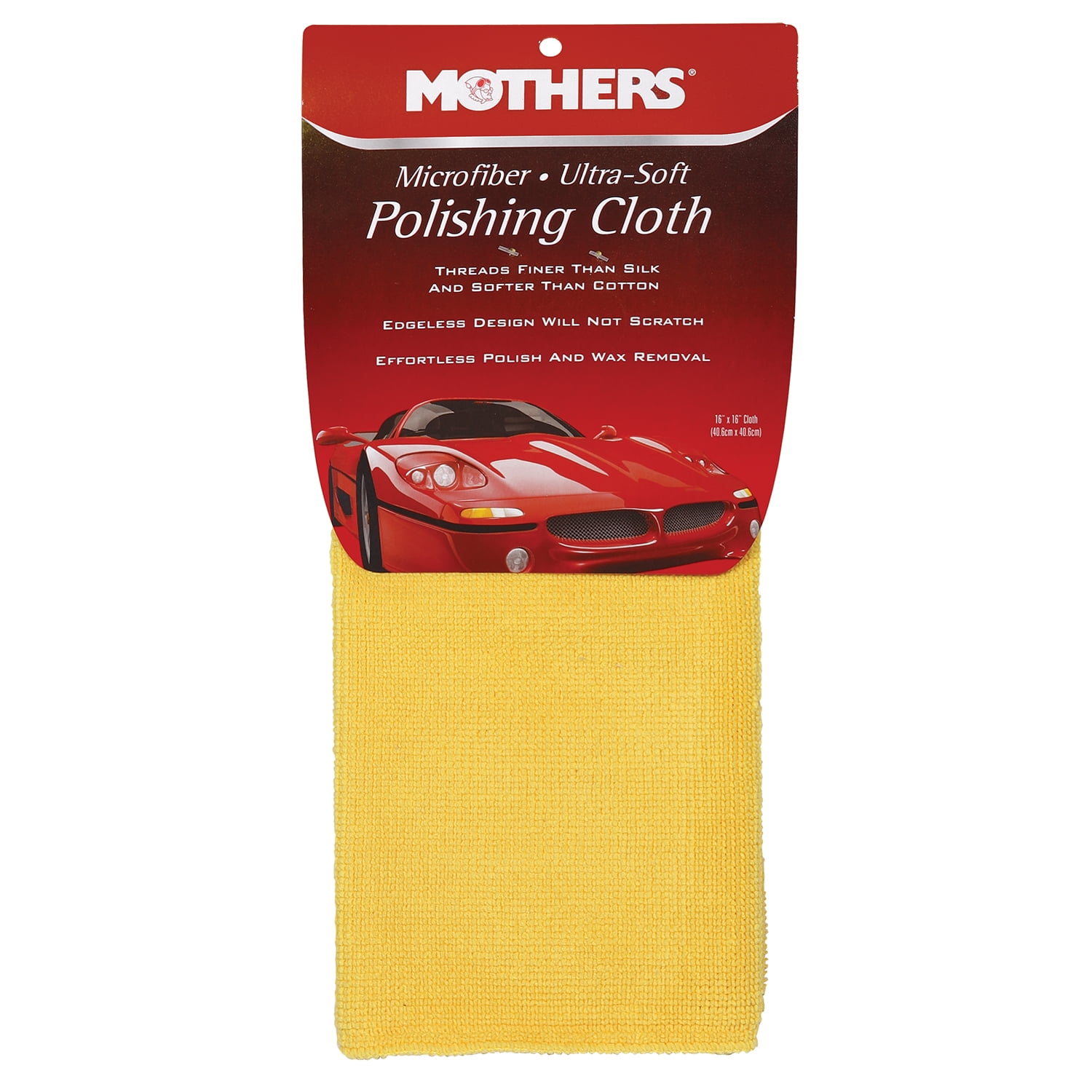 Mother's 05100/155200 Mag & Aluminum Polish 5 oz and Mother's Microfiber Ultra-Soft Polishing Cloth