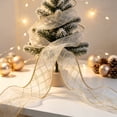 thumbnail image 5 of 2 1/2" x 10 Yard Christmas Cloth Ribbon, Sheer Ribbon For Christmas Tree, Wreath, Gift Wrapping, Bow Making & Holiday DIY Decoration, 5 of 6