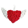 thumbnail image 4 of Corona de amor para el Día de San Valentín, guirnalda en forma de corazón, decoración de rosas artificiales, corona Floral para puerta de pared,, 4 of 9
