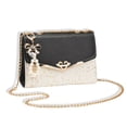 thumbnail image 2 of Mujeres Messenger Bolsa Lentejuelas Moda Moda Single Hombro PU Cadena de cuero Correa Bolso Móvil Teléfono Móvil Flip Bolsas Bolsos Regalos Tipo Negro 2 Advancent AP008901-06, 2 of 7