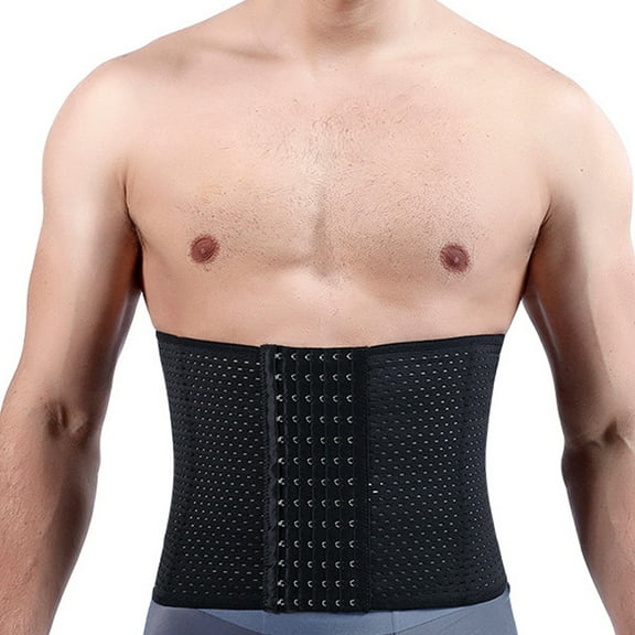 Men's Slimming Waist Trainer Lumbar Support, Breathable Band Shaper, Hooked Training Abdominal Wrap for the Gym