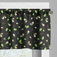 thumbnail image 3 of Ambesonne Rose Window Valance, Rosebuds with Stems and Leaves, 54" X 18", Pale Green Black, 3 of 5