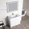 thumbnail image 4 of Blossom Capri 36" Freestanding Vanity in Glossy White | Acrylic Sink | LED Wood Cabinet | Soft-Close Storage, 4 of 10