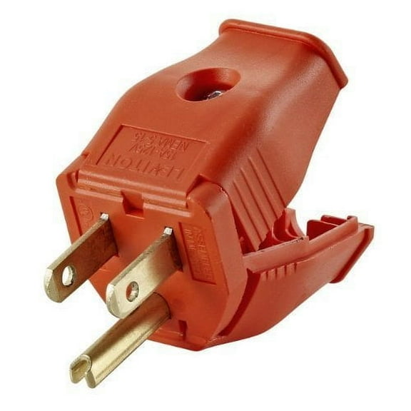 Leviton 003-3W101-0OR 2 Pole 3 Wire Orange Grounding Plug