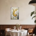 thumbnail image 2 of ZHONGYUTONG Wine Canvas Wall Art for Kitchen Prints Yellow Wine Glass Picture Modern Kitchen Restaurant Dinning Room Bar Wall Decor Framed (12.00" x 18.00"), 2 of 5