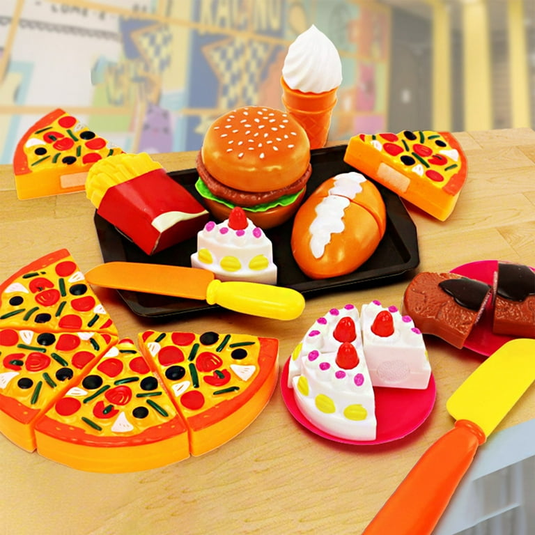 Play Food Set, Red 28PC Exquisite Simulation Kitchen Toys