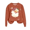 thumbnail image 4 of Amzcrzy Sweat-Shirt pour Femmes Noël Col Rond Imprimé Ample Manches Longues Sans Capuche Chandails en Molleton de Noël Manches Longues pour Femmes Chandail Chandail en Molleton m, 4 of 4