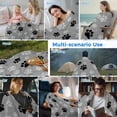 thumbnail image 5 of Pet Paw Printed Cooling Blanket,Lightweight Breathable Summer Throw Blanket with Double Sided Cold Effect,Modern Black Grey Watercolor Dog Claws Picnic Blankets Bed Sheet for Hot Sleepers 30"x40", 5 of 8