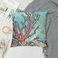 thumbnail image 2 of Qinduosi Nautical Coral Throw Pillow Covers Inch Beach Starfish Pillow Covers Farmhouse Ocean Outdoor Pillowcases Linen Cushion Covers for Couch Sofa Bed Decor (Pack of ), 2 of 5