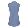 thumbnail image 5 of HIMIWAY Summer Hot Shirts for Women Ladies Fashion Casual Formal Versatile Solid Color Button Sleeveless Top Shirt, 5 of 5