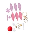 thumbnail image 2 of Rongfmy DIY Sewing Keychain Kit Colorful Car Key Chain Party Favors Bag Charm Making Pink and Purple, 2 of 8