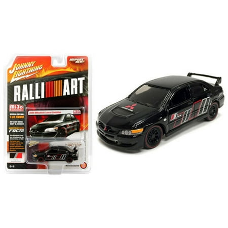2004 Mitsubishi Lancer Ralliart JOHNNY LIGHTNING 1:64 IMPORT HEAT - RALLIART - 2004 MITSUBISHI LANCER EVOLUTION (BLACK) JLCP7168-24 ()
