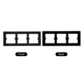 thumbnail image 3 of Interruptor Envolvente Placa Pared Panel Decoración Tres Grupos Acrílico Negro 284mm x 110mm para Hogar Oficina Paquete de 2, 3 of 5