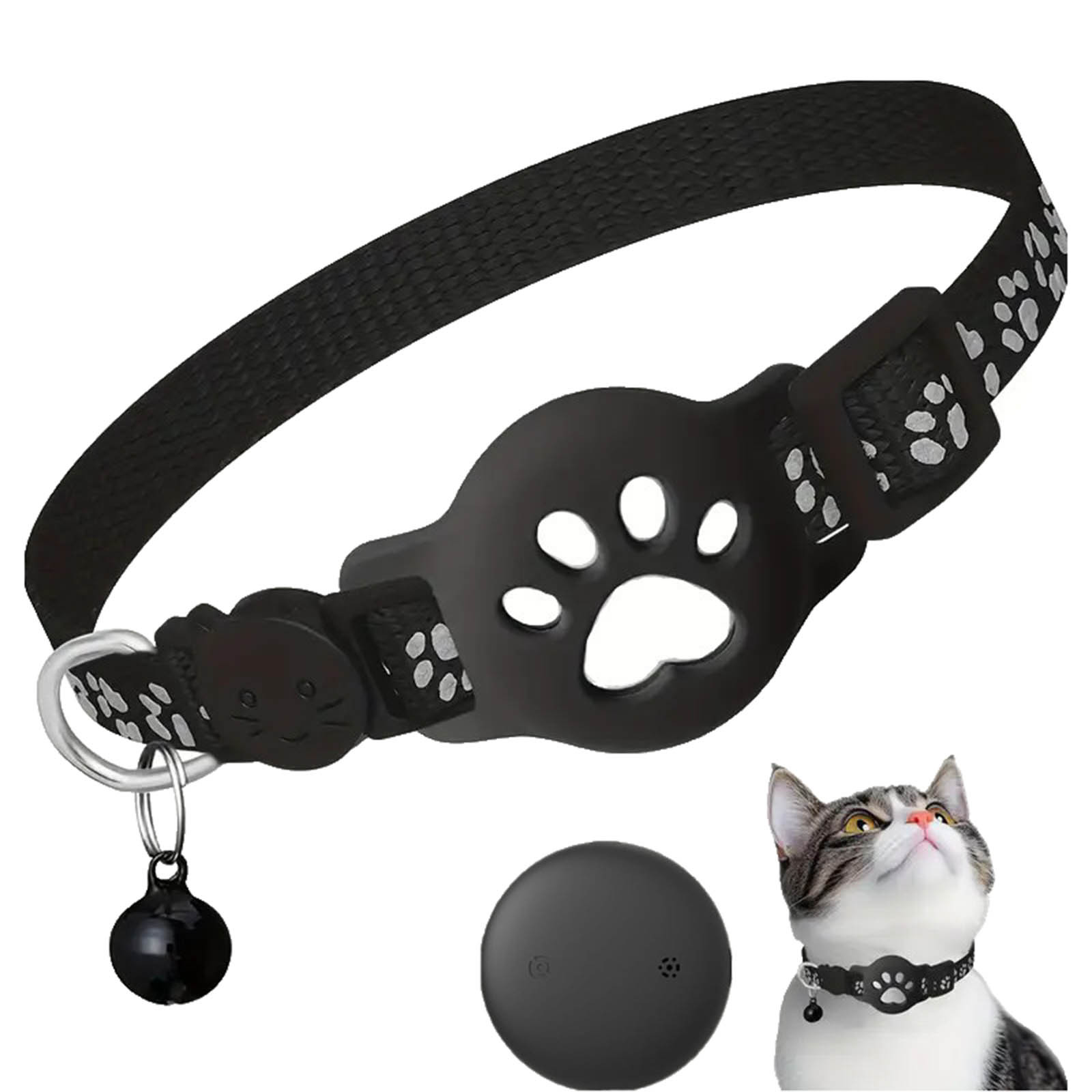 Toycle Cats Tracker GPS Collar For Cats Android Pet Locator Waterproof No Monthly Fee Advanced Tracking Solution Smart Collar For Pet Safety(P,Plastic)
