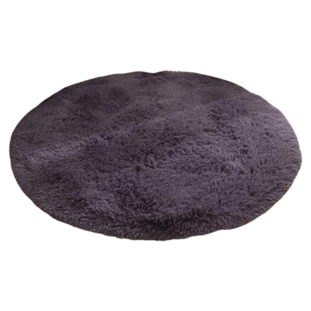 CSChome Kids Room Rug Luxury Round Fluffy Area Rug: Super Soft Non-Slip 100cm Solid Color Plush Carpet for Bedroom and Nursery