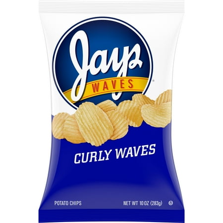 Jays Potato Chips, Curly Waves, 10 oz Bag