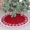 thumbnail image 1 of onlyliua ¡ ¡Promoción de Temporada! Falda para Árbol de Navidad con Estampado de Nieve de Terciopelo Rojo para Fiesta de Fiesta con El Mismo Diseño para Mujer, 1 of 7