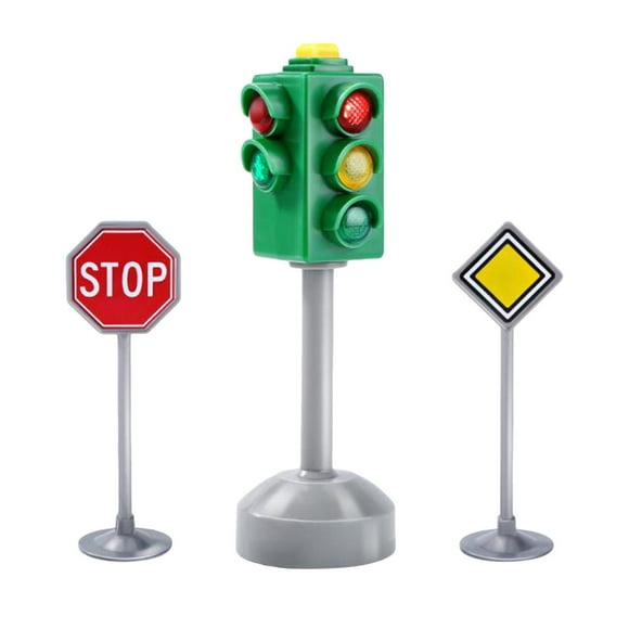 HILABEE Electric Traffic Light Crosswalk Road Sign with Sound Light Early Education Kids