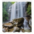 thumbnail image 3 of Ambesonne Landscape Shower Curtain, Tropical Waterfalls, 69"Wx75"L, White Green and Brown, 3 of 5