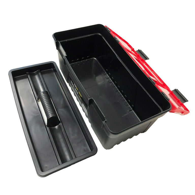 The Works® Tool Box with Lid Organizers and Removable Tool Tray