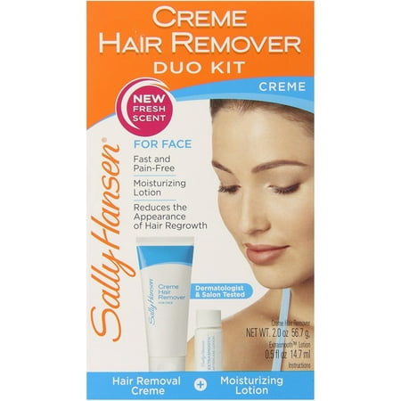 Sally Hansen Facial Hair Creme Remover Kit 1 ea (Best Facial Hair Bleaching Cream)