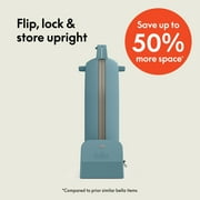 bella Flip-n-Store Belgian Waffle Maker with EverGood™ Ceramic Nonstick Coating, Power Indicator Light & Cool-Touch Handle, Surf