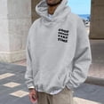 thumbnail image 5 of Hpapadks Hoodie Men Oversize Hoodies Pullover with Vintage Flower Letter Print Lightweight Mens Sweatshirts, 5 of 7