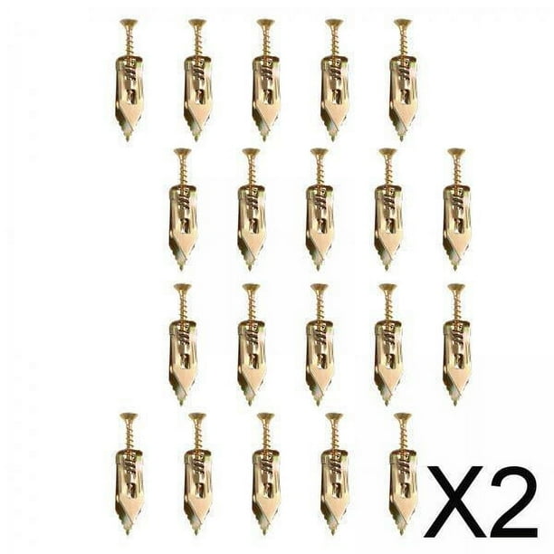 Kit de tornillos y anclajes para pared seca, juego de tornillos de expansión, anclajes autoperforantes, tornillos para tablero aislante, reparación, 6 2 piezas