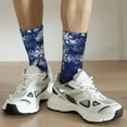 thumbnail image 6 of Vsdgher Christmas Blue Crew Socks for Men & Women, Breathable Casual Athletic Ankle Socks, 6 of 6
