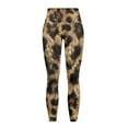 thumbnail image 5 of Renewold Brown Leopard Print Womens Leggings with Pockets High Waist Hip Lift Tummy Control Pocket Yoga Pants Buttery Soft Stretchy Workout Yoga Pants with Plus Size, XXL, 5 of 8