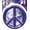 Purple Earth Peace, variant on PURPLE EARTH PEACE STICKER - Matt Stewart Art's Purple Earth Orignal Artwork In / Out Door STICKER, Size - 4.75" Round