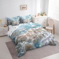 thumbnail image 2 of spefrowx 3D Underwater White Jellyfish Twin Bedding for Teens, Pale Aqua Sculpted Spotted Starfish Coral Bedding Comforter Set, Stars Reversible, 7-Piece, 2 of 6