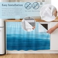 thumbnail image 5 of Sky Blue Ombre Cabinet Curtain 32"Wx55"L,Dustproof Pantry Door Curtain W/ Self Adhesive Tape,Modern Abstract Art Ocean Oil Painting Tall Storage Cover Privacy Drape for Bathroom Kitchen Laundry Room, 5 of 9