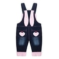 thumbnail image 2 of KIDSCOOL SPACE Baby 3D Bunny Cartoon Soft Cotton Knitted Jeans Overalls 6M, 2 of 5