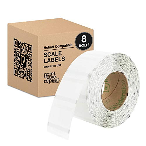 Hobart Quantum QWU175 Scale Labels | 2.25 x 1.75 in | 1,600 Labels/Roll | 8 Rolls | 12,800 Labels