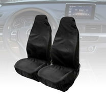 LULULION Truck Seat Covers Waterproof Polyester Black 2Pcs