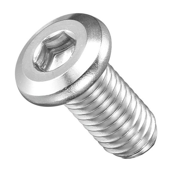 Flat Head Hex Socket Cap Screws Bolts(M8-1.25x16) 20Pcs, 304 Stainless Steel Hex Socket Furniture Bolts Countersunk Screws - for Furniture Woodworking Project, Silver Tone