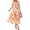 Apricot Orange Flower, variant on Womens Square Neck Smocked Dress Summer Puff Short Sleeve Floral Casual Ruffle Tiered Maxi Wedding Guest Dresses