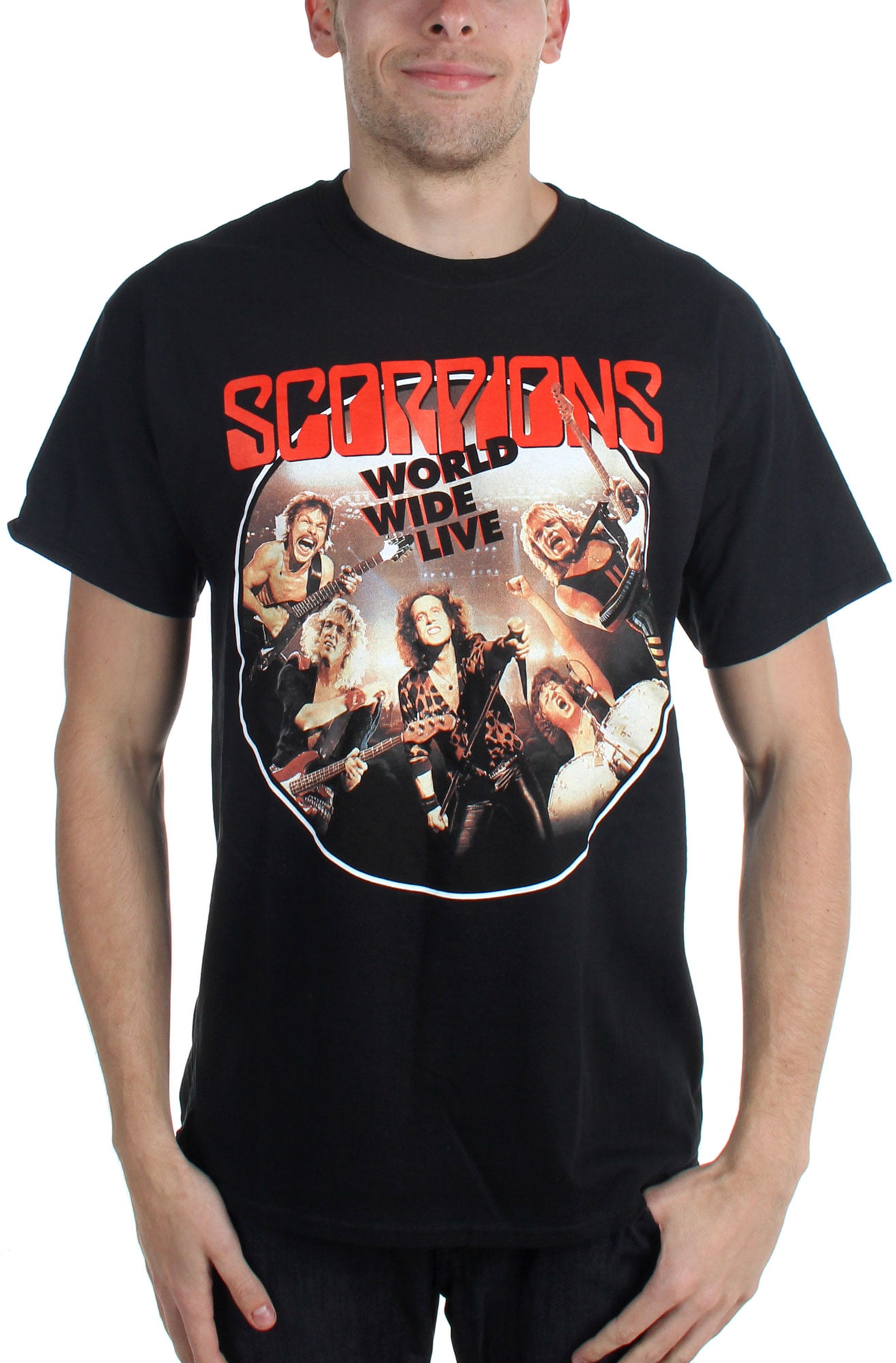 Scorpions - Mens World Wide Live T-Shirt - Walmart.com