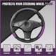 thumbnail image 4 of Auto Car Steering Wheel Cover, Black Microfiber Leather, 15 Inches Leather Steering Wheel Protector, Anti-Slip, Universal Fit (Purple), 4 of 4