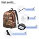 thumbnail image 3 of Disketp Patriotic Deer Soldier Salute print Canvas Backpack Lightweight Travel Daypack Student Rucksack Laptop Backpack-Small, 3 of 5