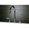 thumbnail image 2 of Kingston Brass KS2341AL Roman Two-Handle Roman Tub Faucet, Polished Chrome, 2 of 4