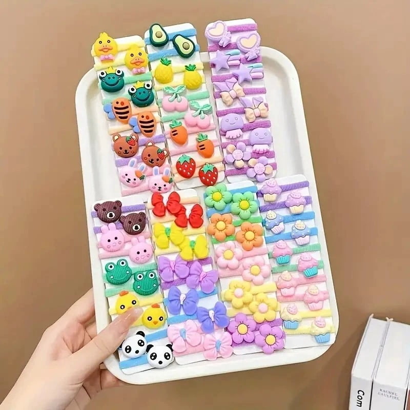10/50pcs Children's Cute Rubber Band Girl's Rubber Band High Elastic Durable Hair Accessories Do not Hurt Hair Small Scrunchie