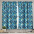 thumbnail image 2 of Ambesonne Space Valance & Curtain, Alien and Human Astronaut, 55"x45", Blue Grey Yellow, 2 of 6