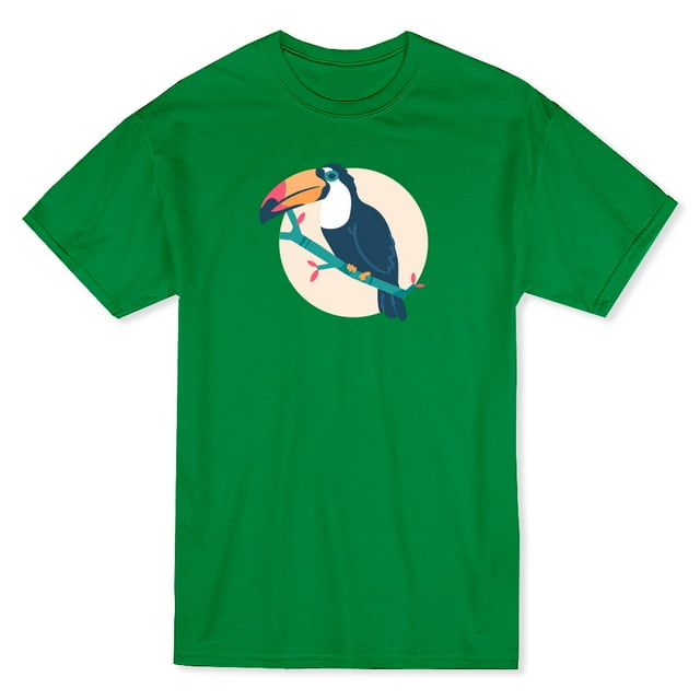 T-shirt Vert Kelly pour Hommes Cool Toucan Circle
