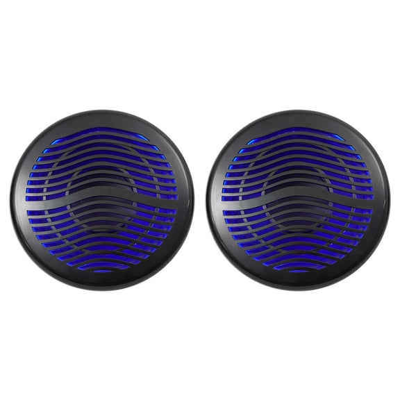 (2) Rockville MS12LB 12" 2800 Watt Black Marine/Boat 12" Free Air Subwoofers w/LED's